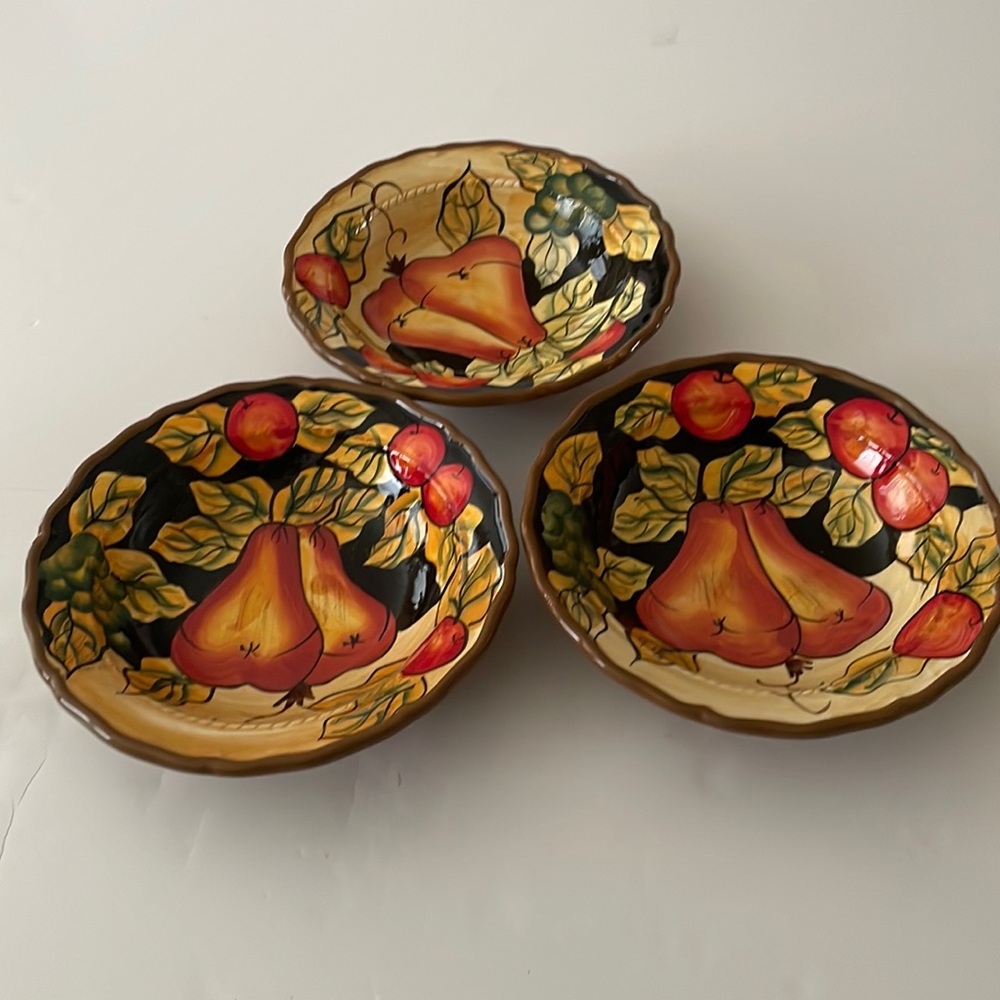Casa Vero Caliente Hand Painted Plates(3)